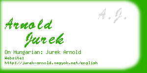 arnold jurek business card